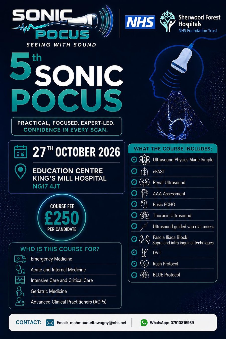 5th SONIC POCUS course poster